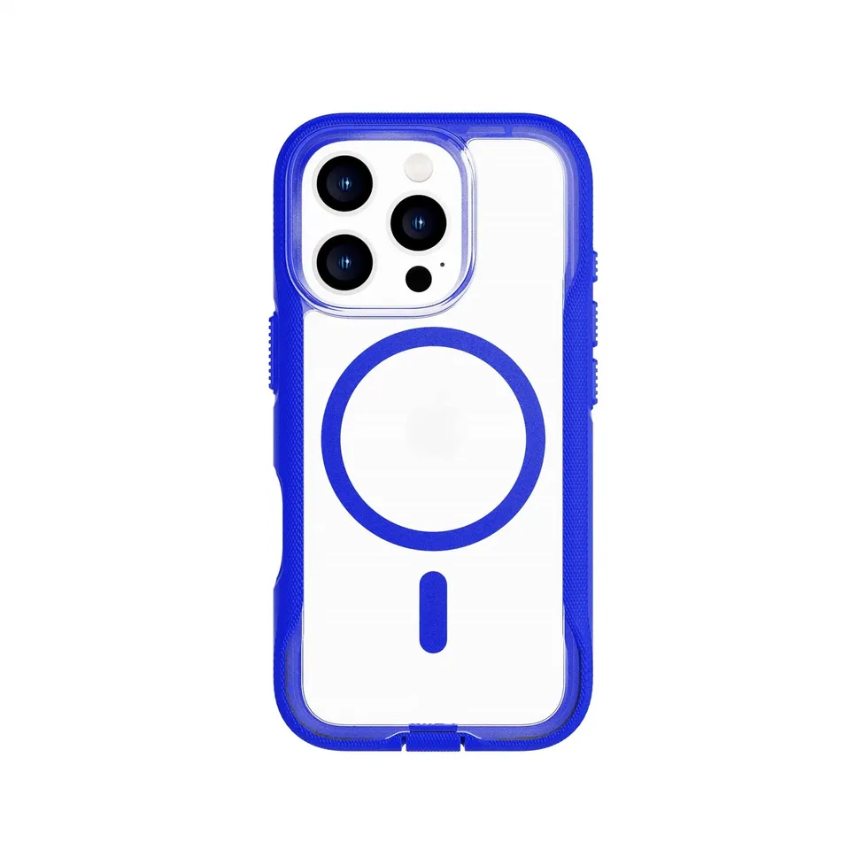 Tech21 EvoPro iPhone 16 Pro Hülle MagSafe Clear/Blue 10m Schutz