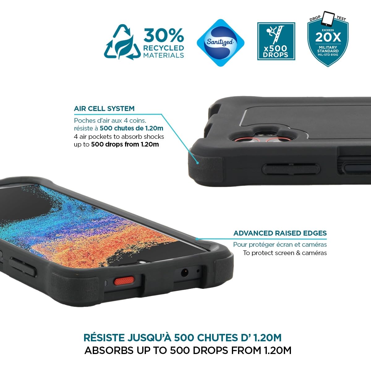 Mobilis PROTECH Case Galaxy XCover 6 Pro Schutzhülle schwarz antimikrobiell