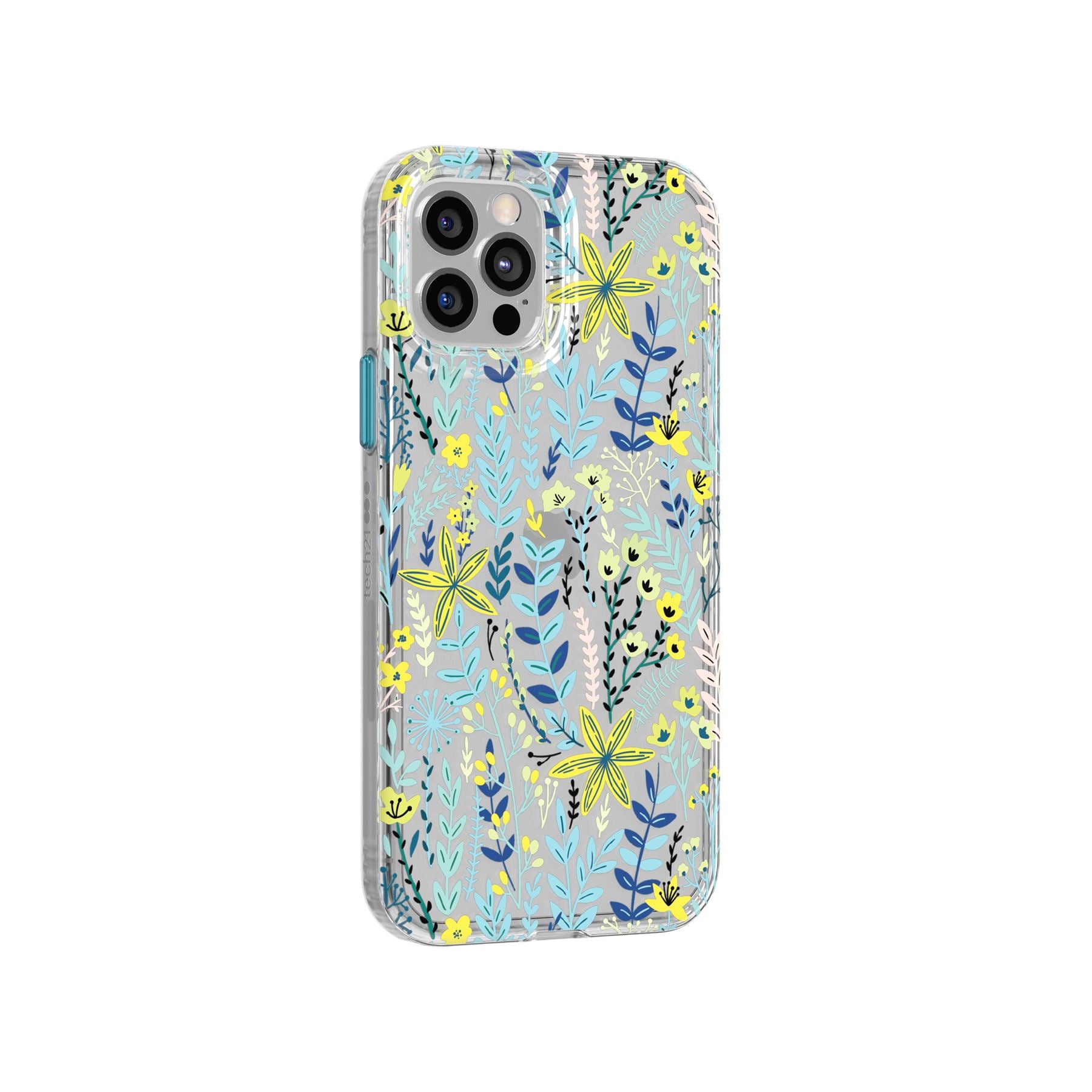 Tech21 EvoArt iPhone 12/12 Pro Hülle Pale Blue mit Blumenmuster