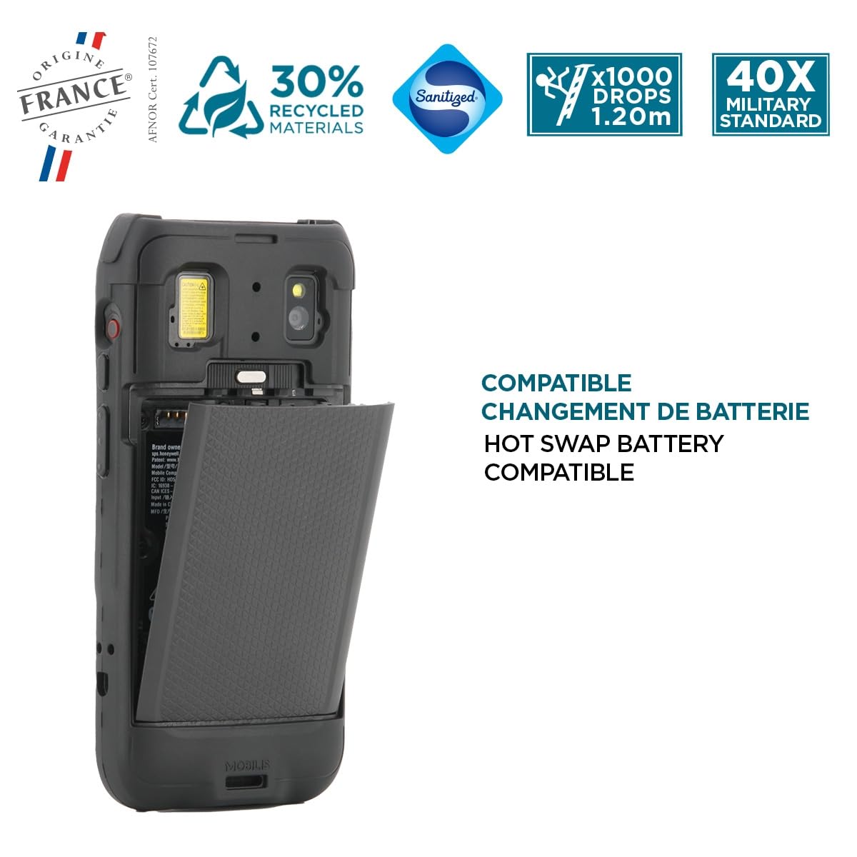 Mobilis PROTECH Honeywell CT47 Schutzhülle Docking stoßfest