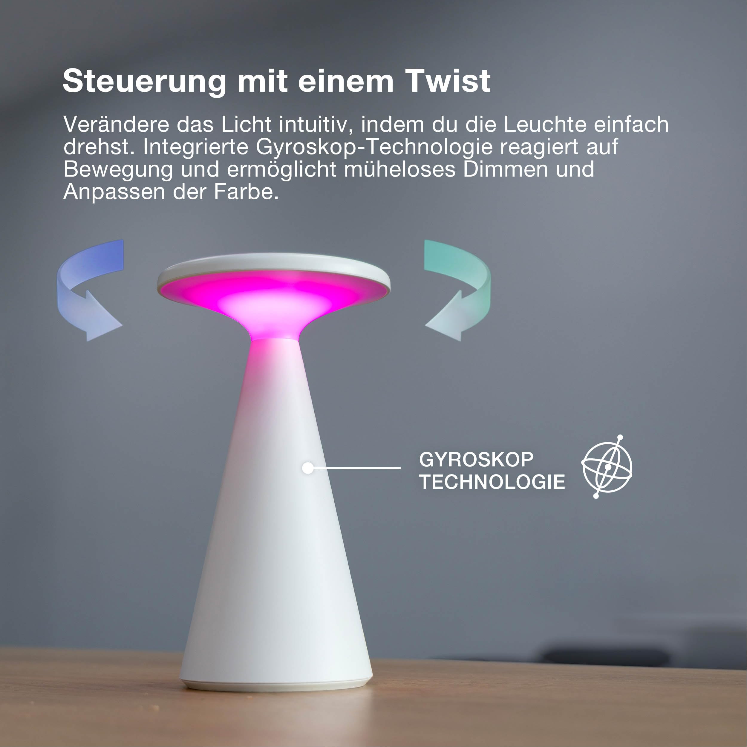 ams OSRAM SMART+ Bluetooth Tischleuchte Weiß dimmbar IP44