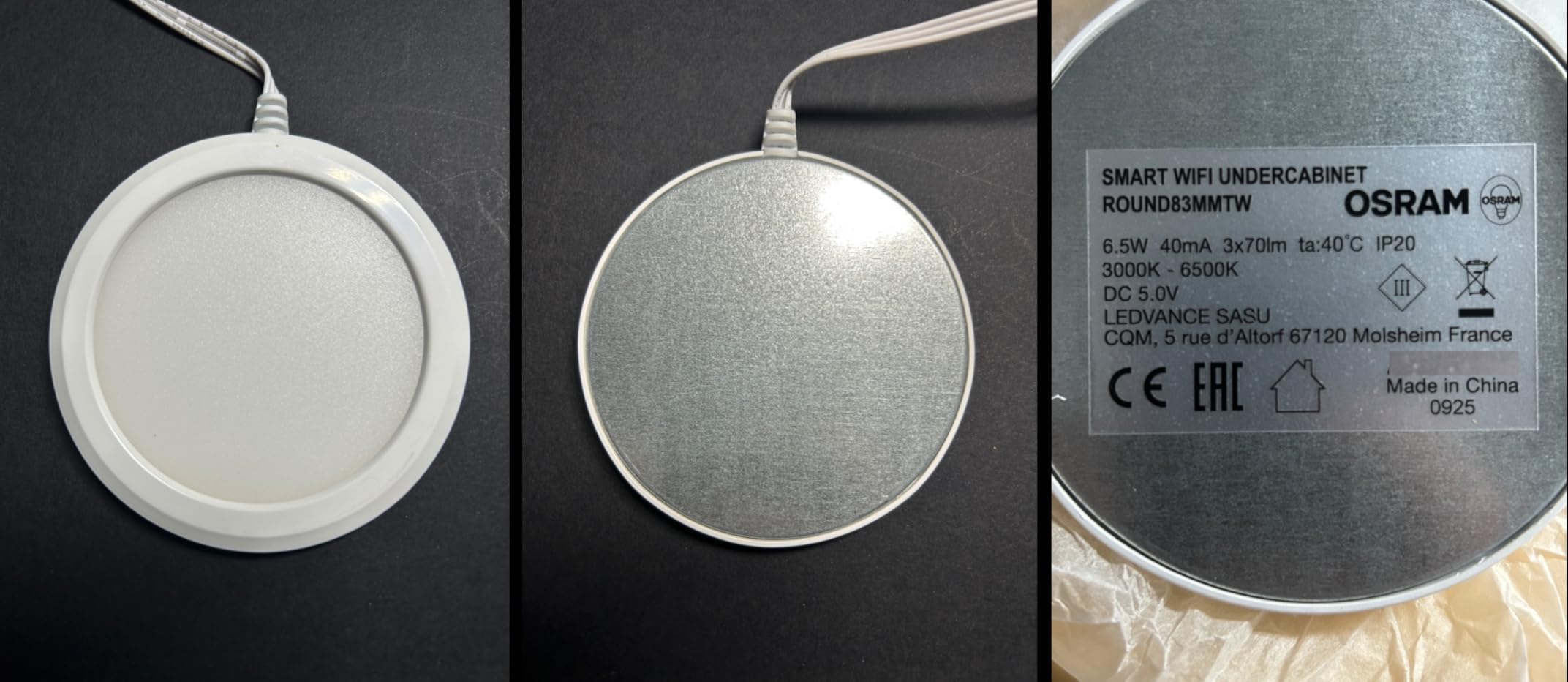 OSRAM SMART+ WiFi Unterschrankleuchte Basis Round weiß