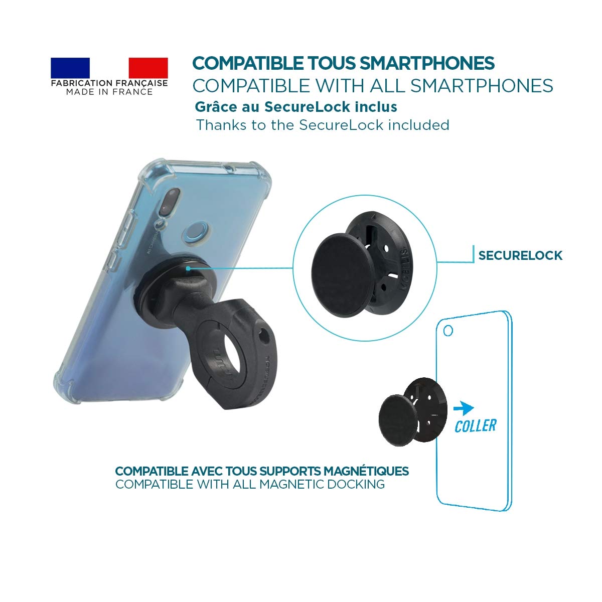 Mobilis 44020 Telefonhalterung Schwarz U.Fix Bike