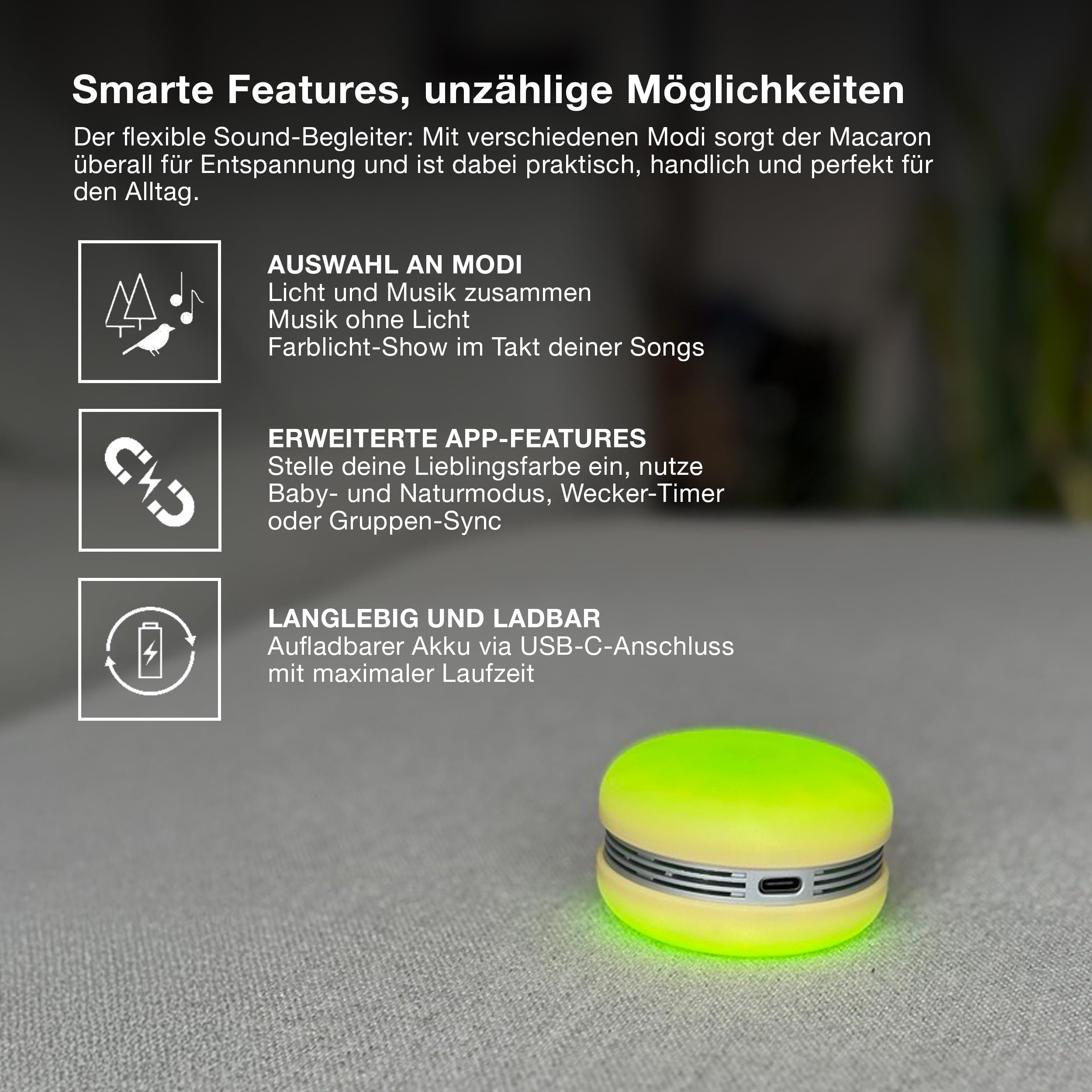 ams OSRAM SMART+ Macaron Bluetooth-Lautsprecher blau