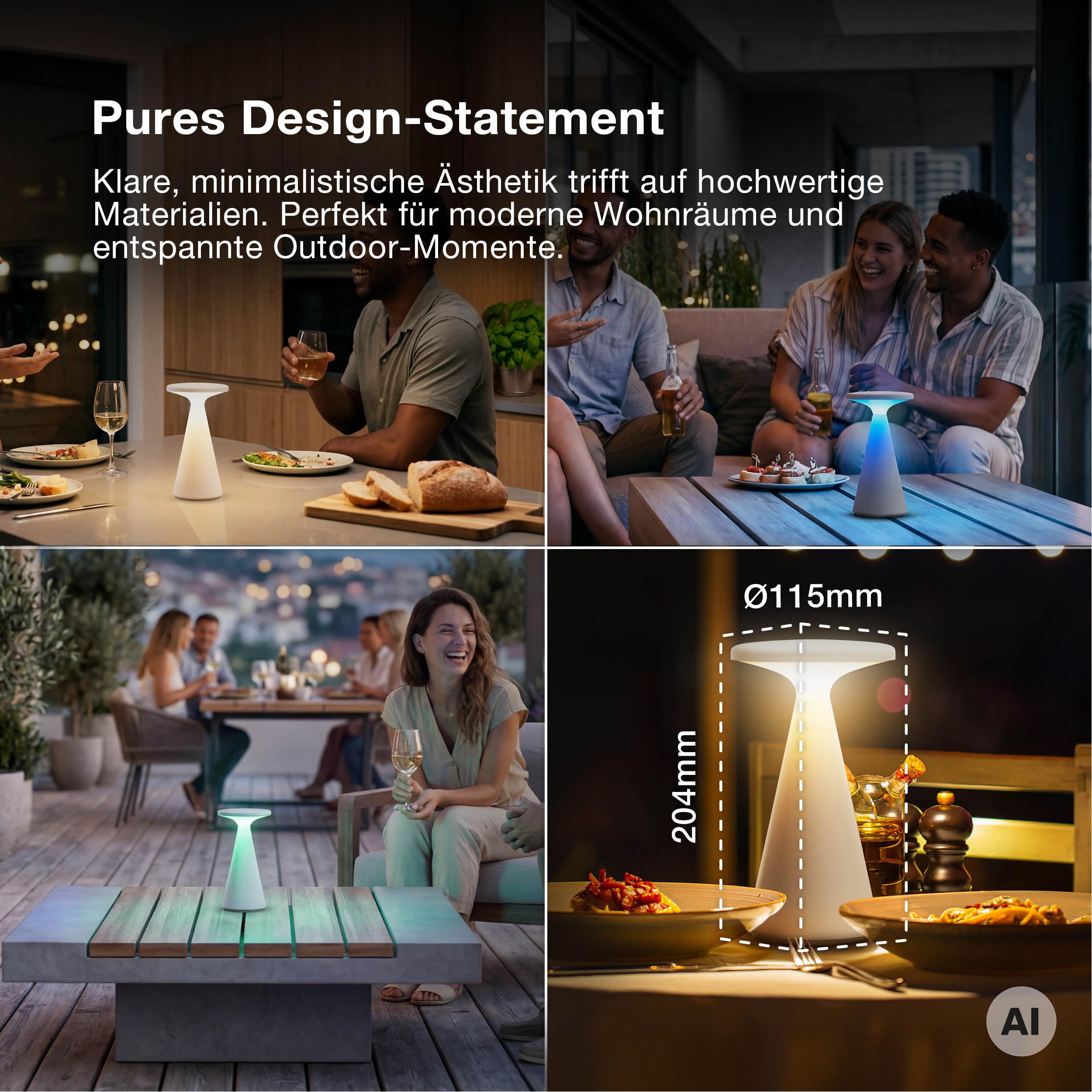 ams OSRAM SMART+ Bluetooth Tischleuchte Weiß dimmbar IP44
