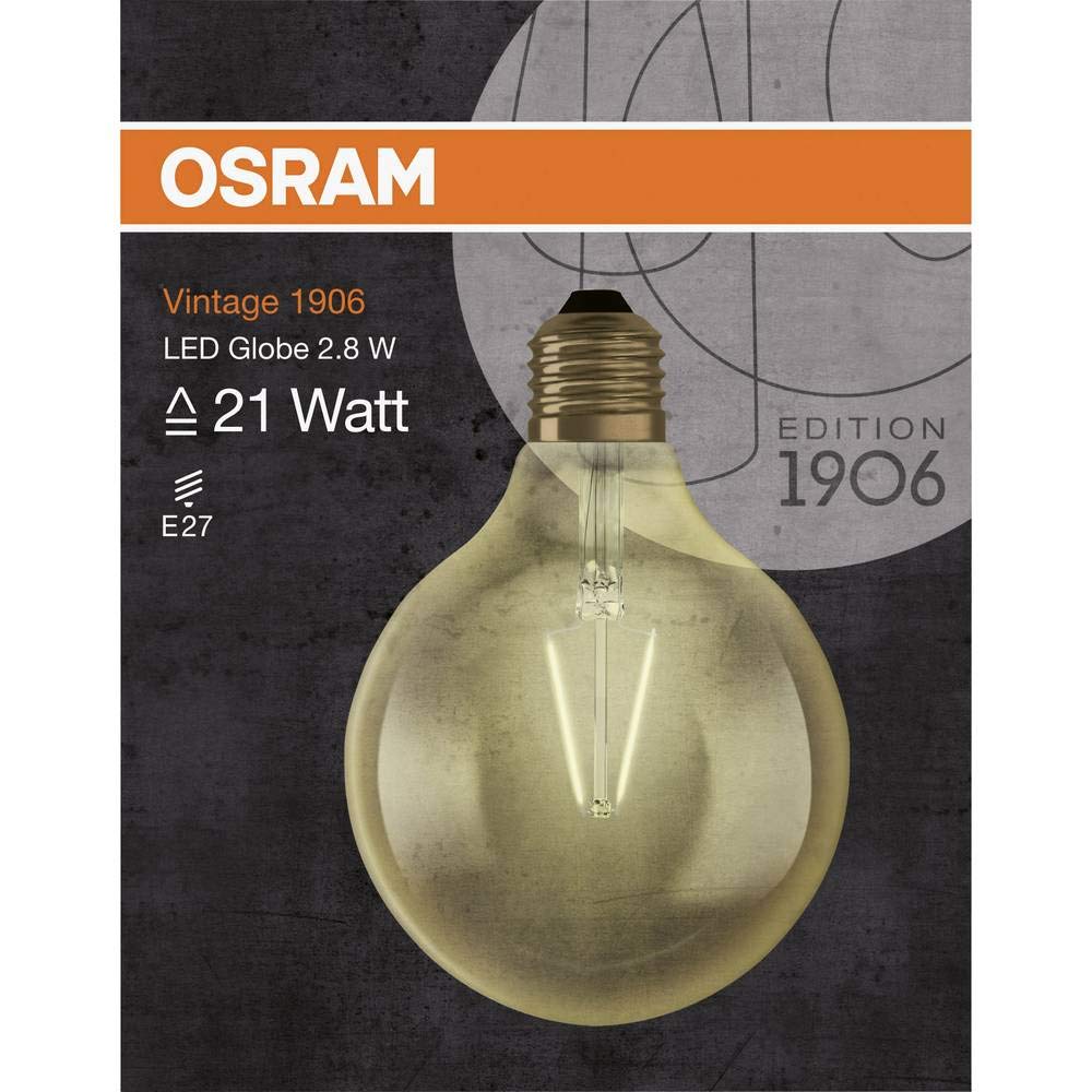 OSRAM Vintage 1906 Globe LED E27 2,8W warmweiß klar