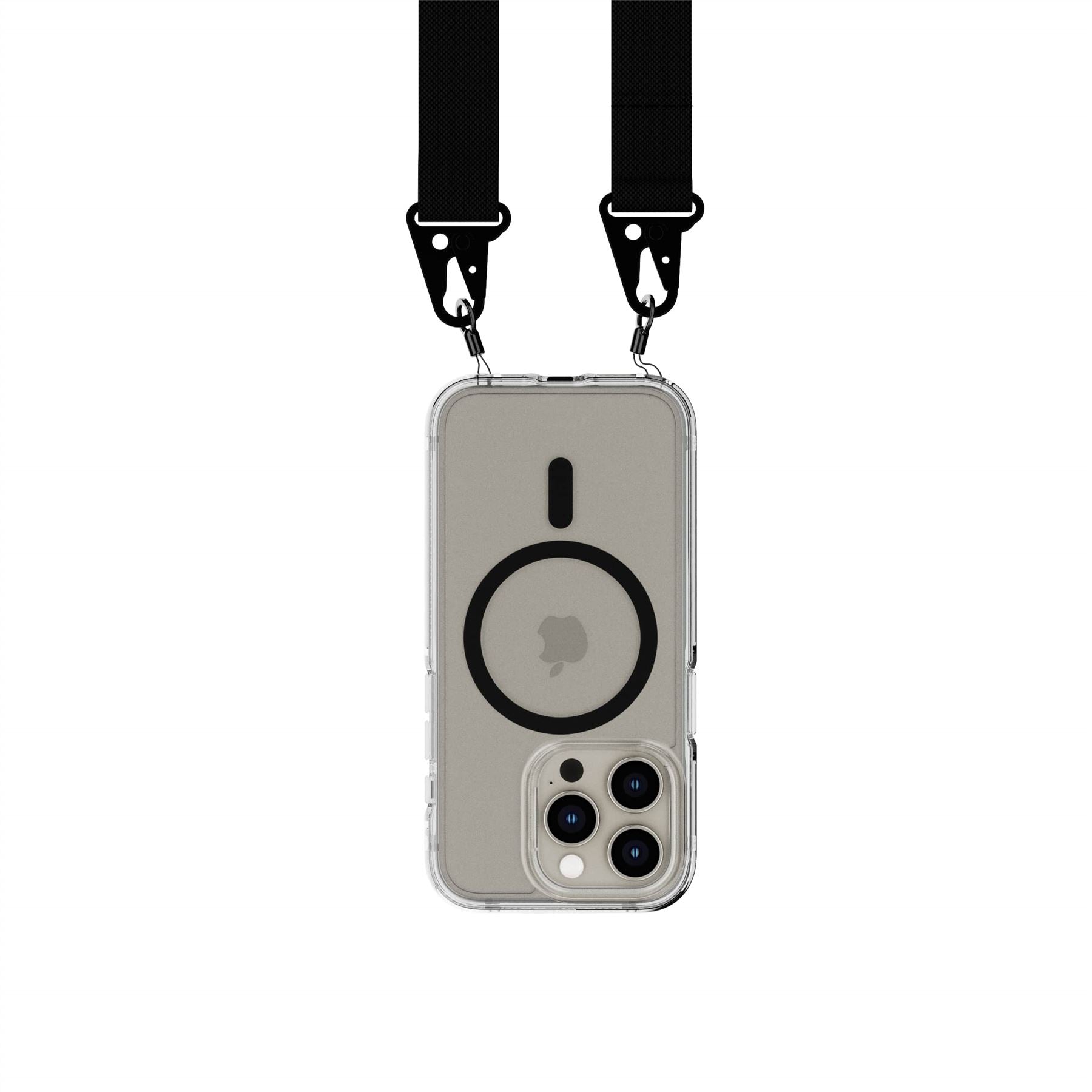 Tech21 FlexQuartz iPhone 15 Pro Hülle Schwarz Cross-Body