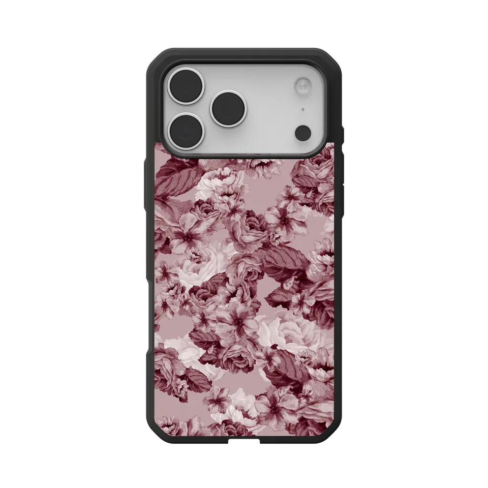 UAG Civilian LT iPhone 17 Pro Max Hülle Floral Merlot MagSafe