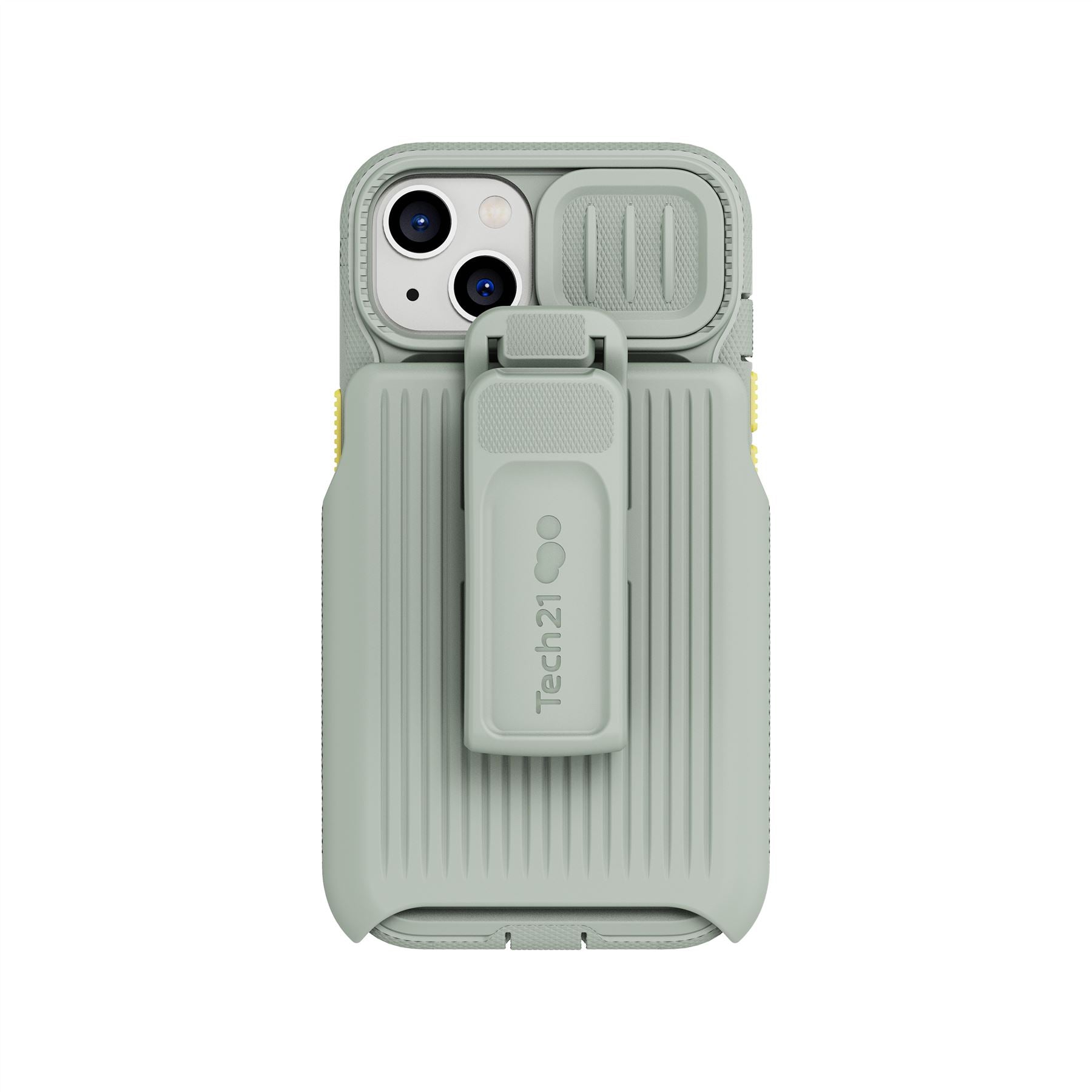 Tech21 EvoMax iPhone 13 Hülle Khaki Grey mit Holster
