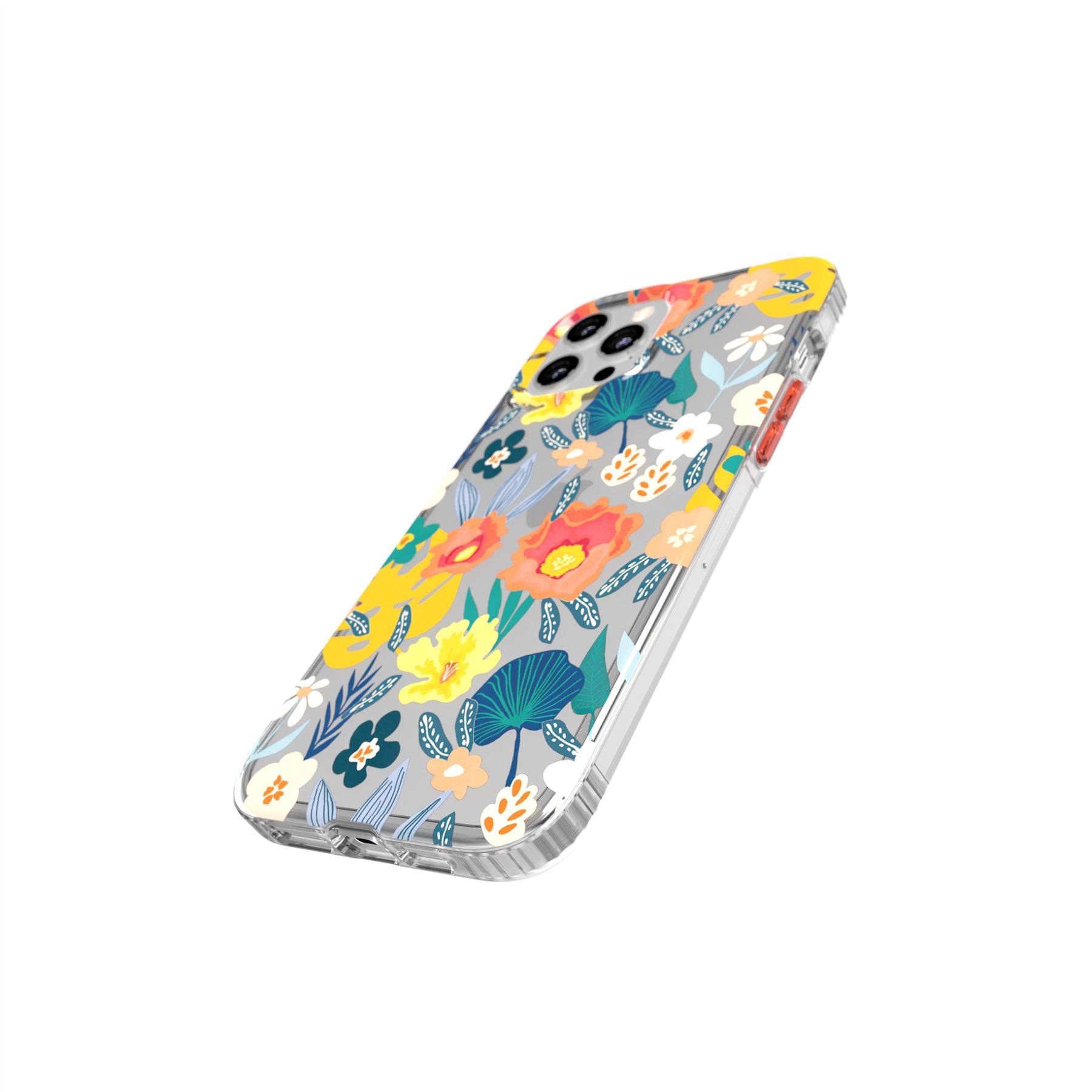 Tech21 EvoArt iPhone 12 Pro Max Hülle Tangerine Orange Blumen