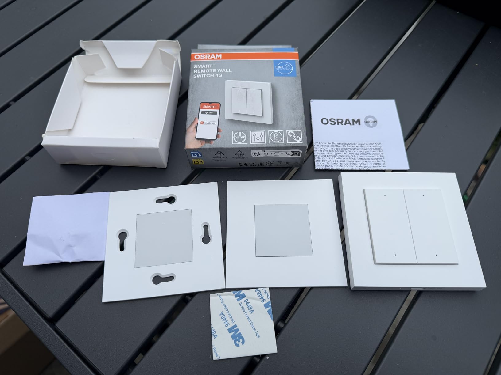 ams OSRAM SMART+ WiFi Wandschalter 4-Gang weiß magnetisch