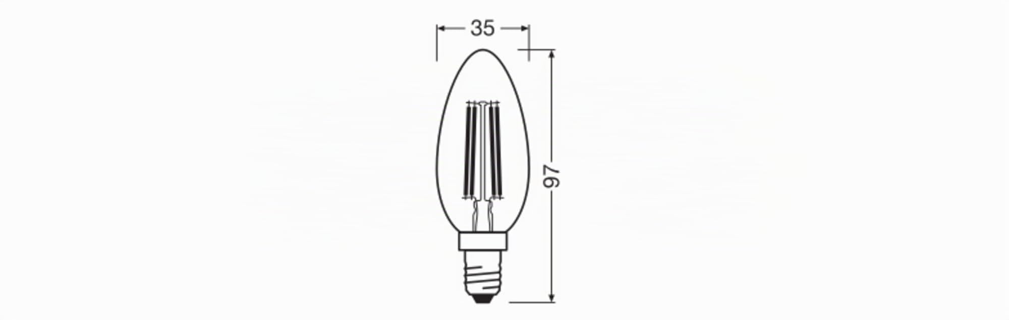 ams OSRAM SMART+ Superstar B 40 Kerze E14 3,4W warmweiß