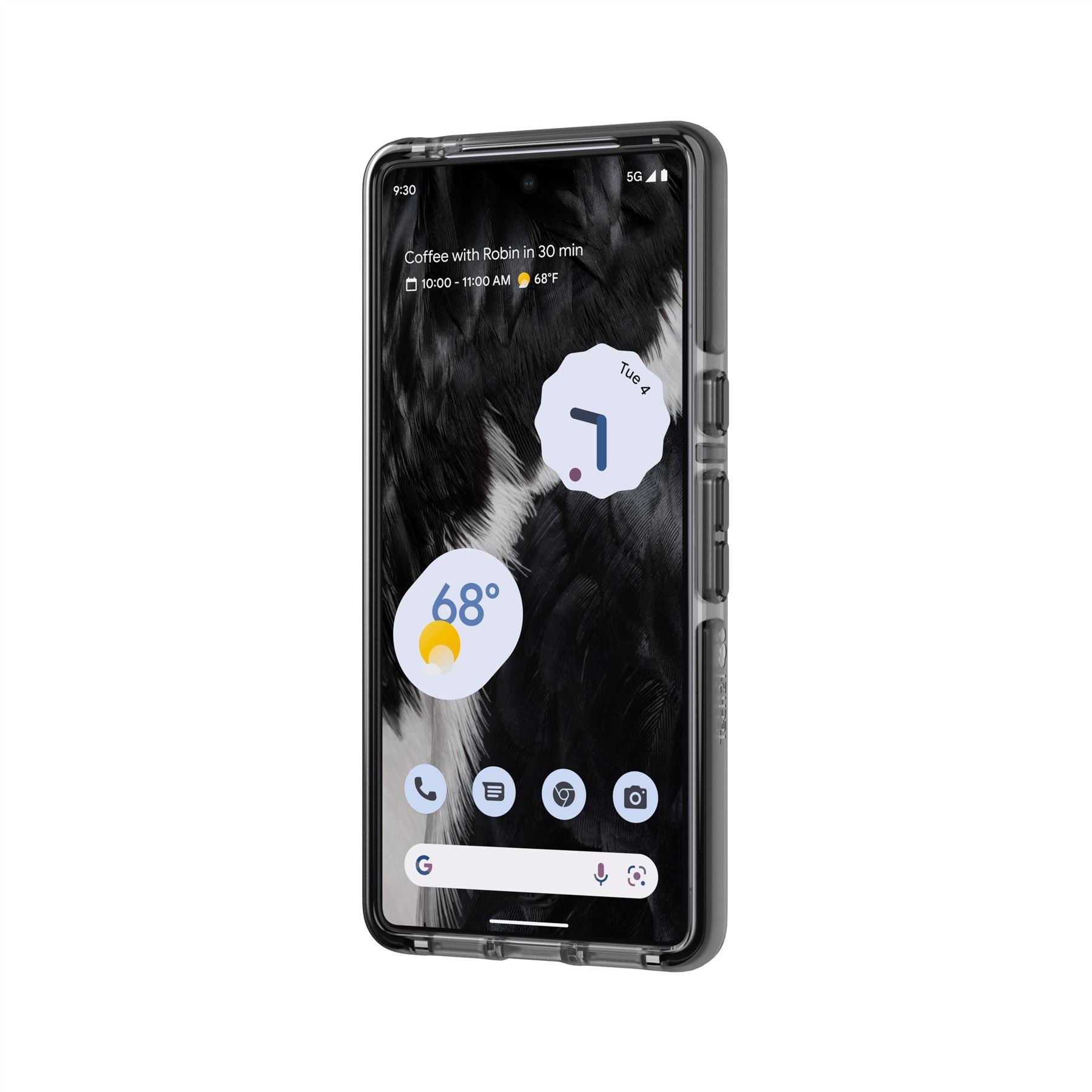 Tech21 EvoCheck Pixel 7 Hülle Smokey Black 4,9 m Schutz