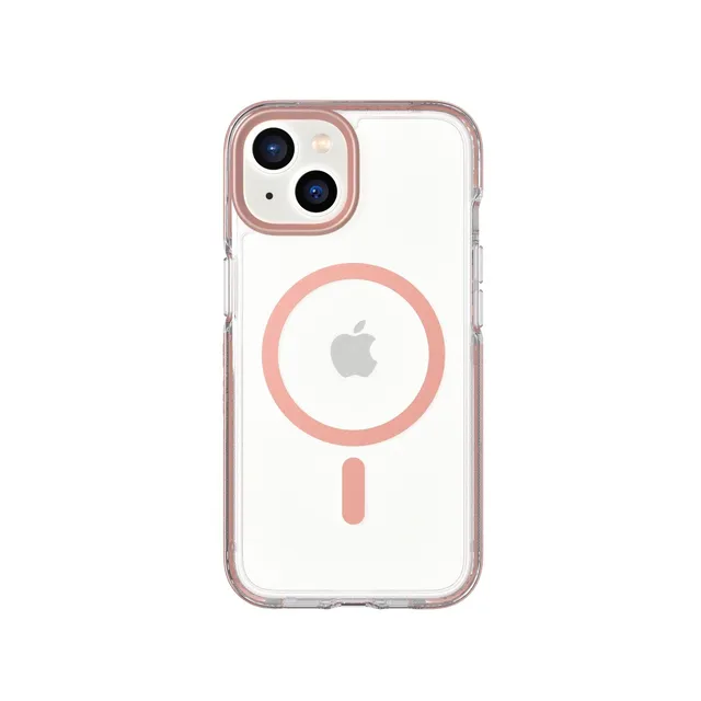 Tech21 EvoCrystal iPhone 15/14/13 Hülle Clear Rose Gold