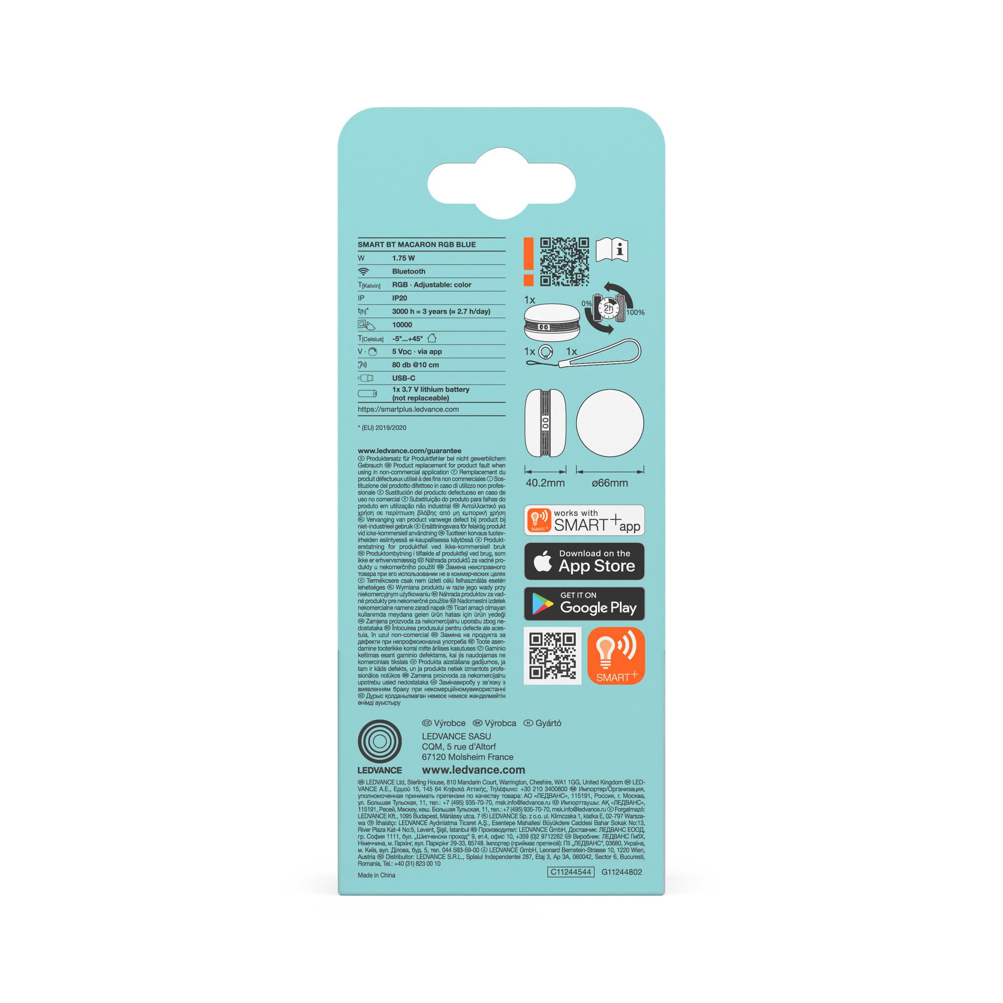 ams OSRAM SMART+ Macaron Bluetooth-Lautsprecher blau