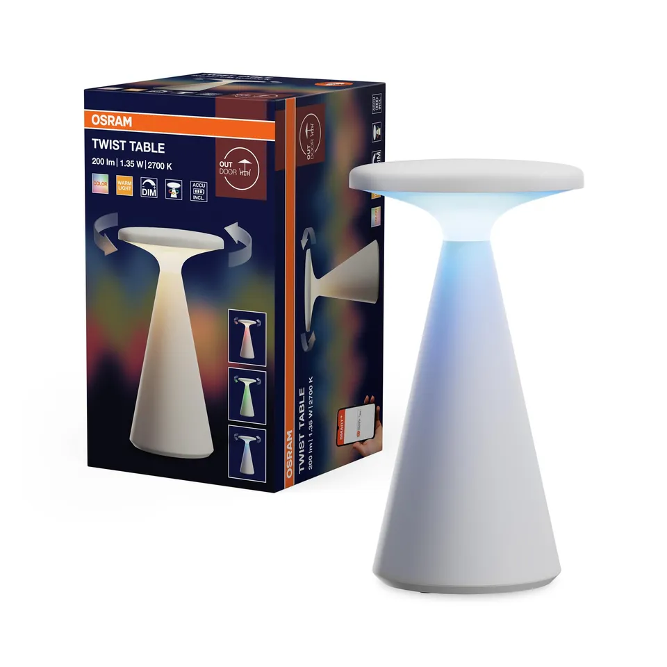 ams OSRAM SMART+ Bluetooth Tischleuchte Weiß dimmbar IP44