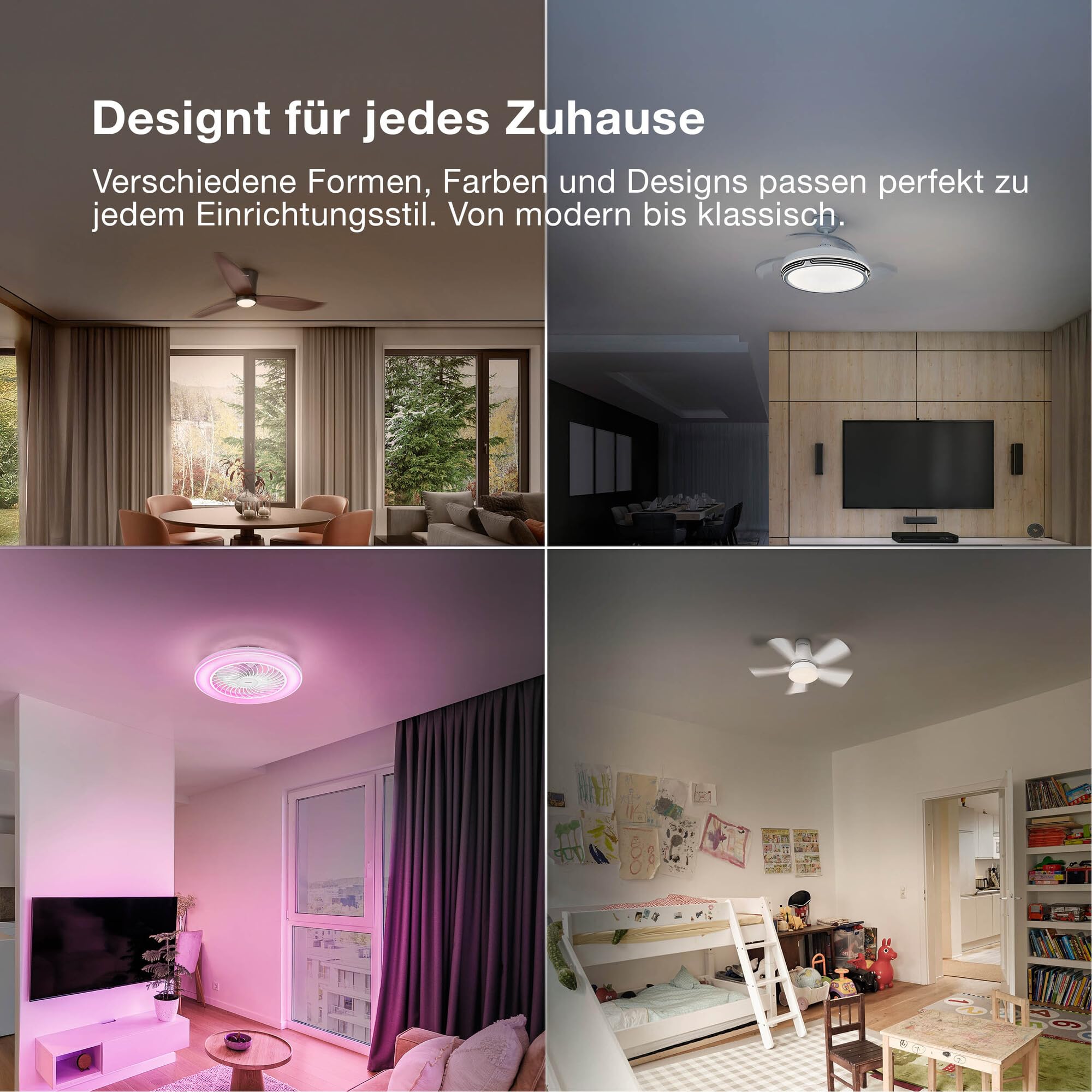 ams OSRAM SMART+ Brisote Deckenventilator 106cm 66W weiß