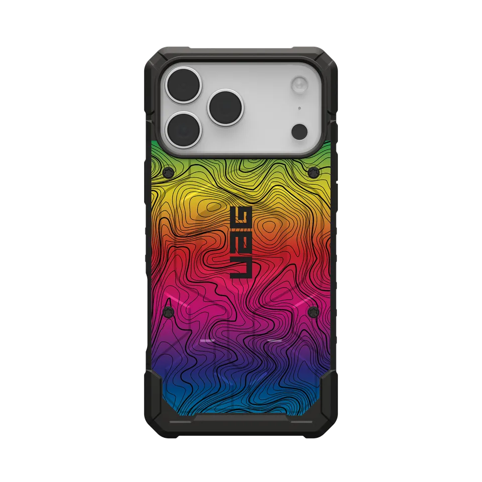 UAG Pathfinder Handyhülle iPhone 17 Pro Max Rainbow Topo