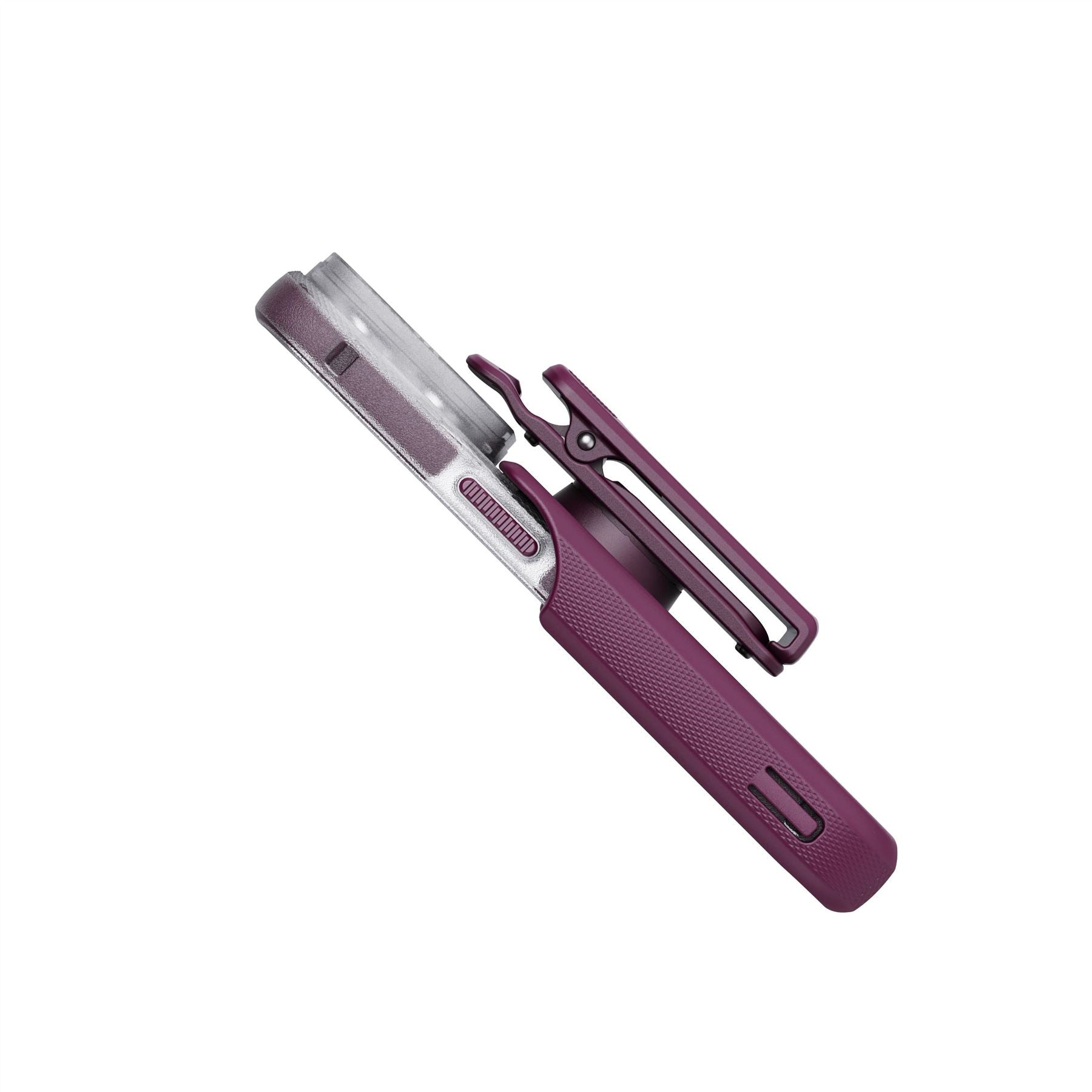 Tech21 EvoMax iPhone 14 Pro Hülle Frosted Purple MagSafe