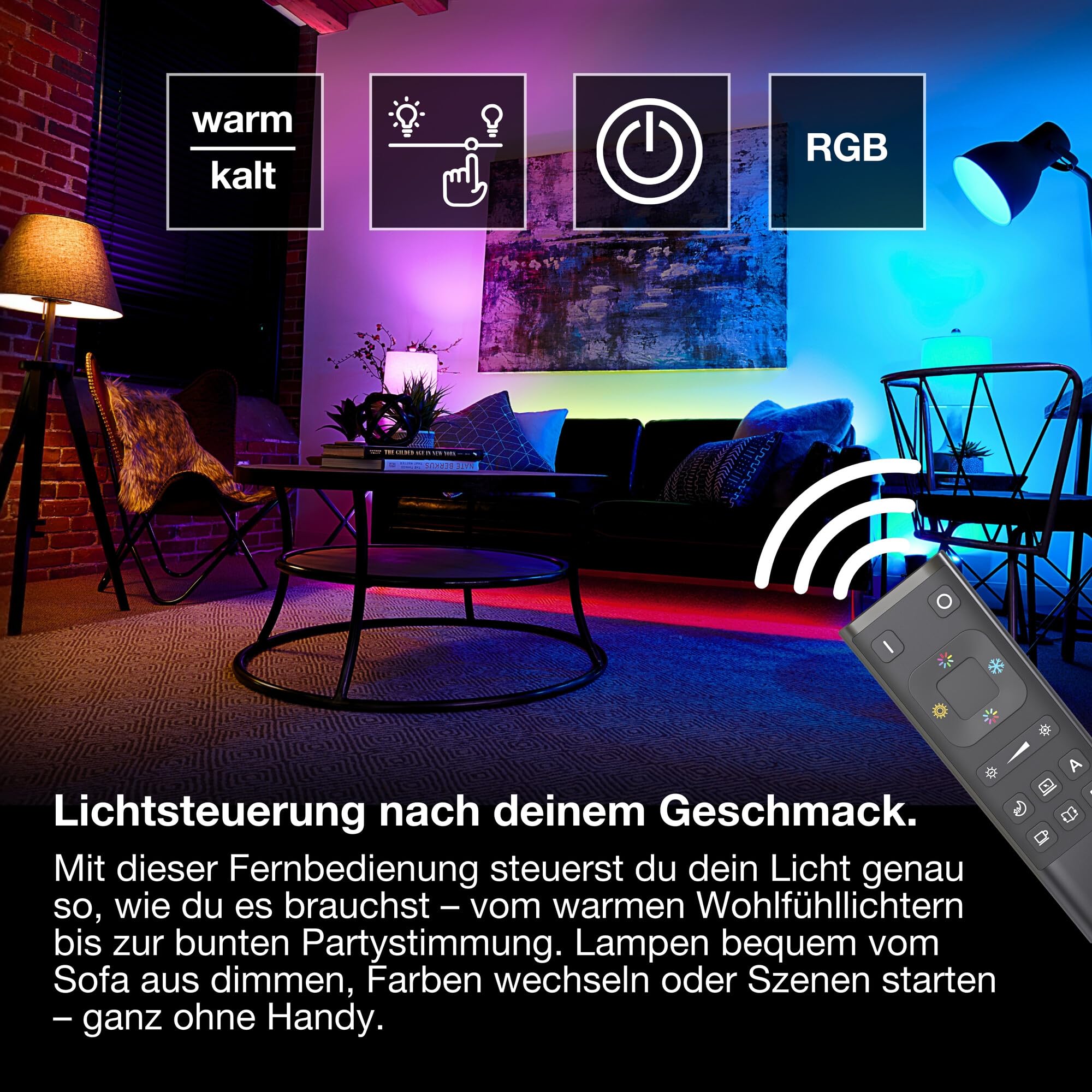 OSRAM SMART+ WIFI Fernbedienung schwarz USB-C dimmbar