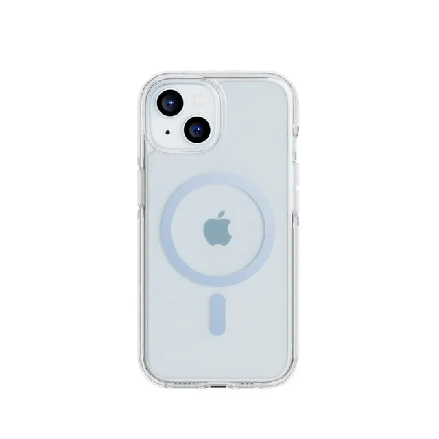Tech21 FlexQuartz iPhone 15/14/13 Hülle Clear Blue MagSafe