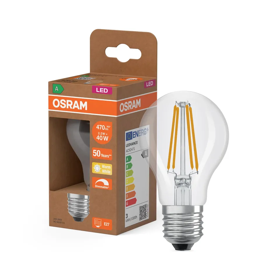 ams OSRAM SMART+ LED Classic A40 DIM E27 2,2W Weiß