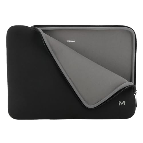 Mobilis Skin Neopren Notebookhülle 15,6 Zoll Schwarz Grau