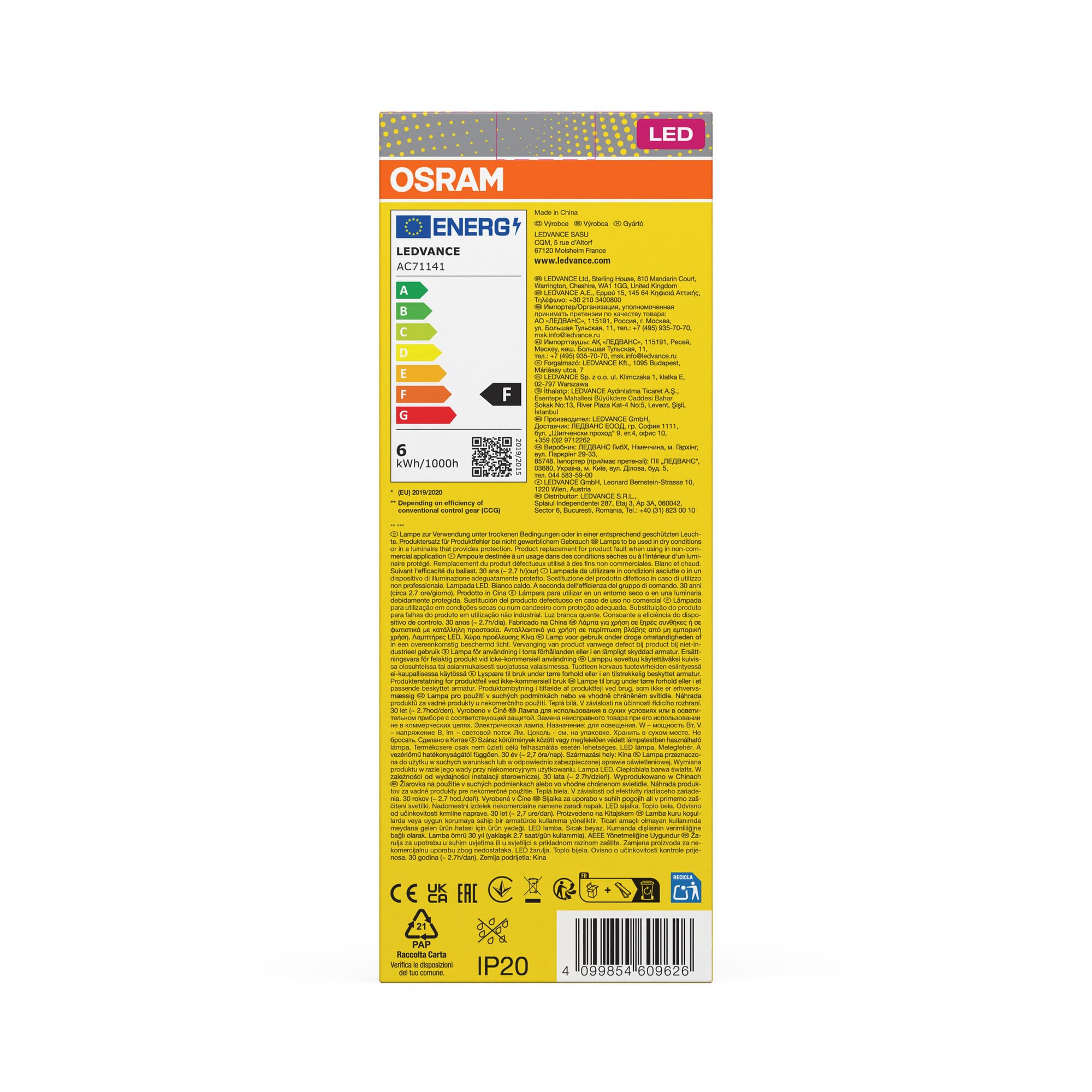 ams OSRAM DULUX S11 LED Kompaktlampe G23 6W warmweiß