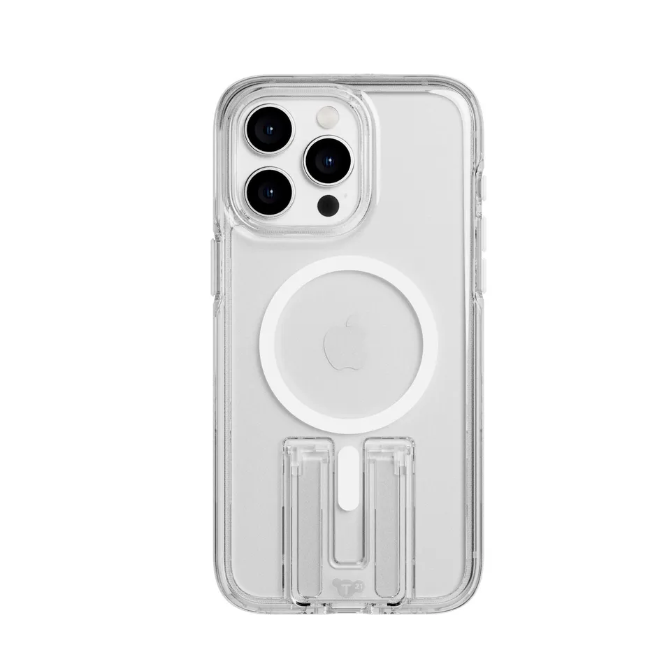 Tech21 EvoCrystal Kick iPhone 15 Pro Max Hülle Weiß MagSafe