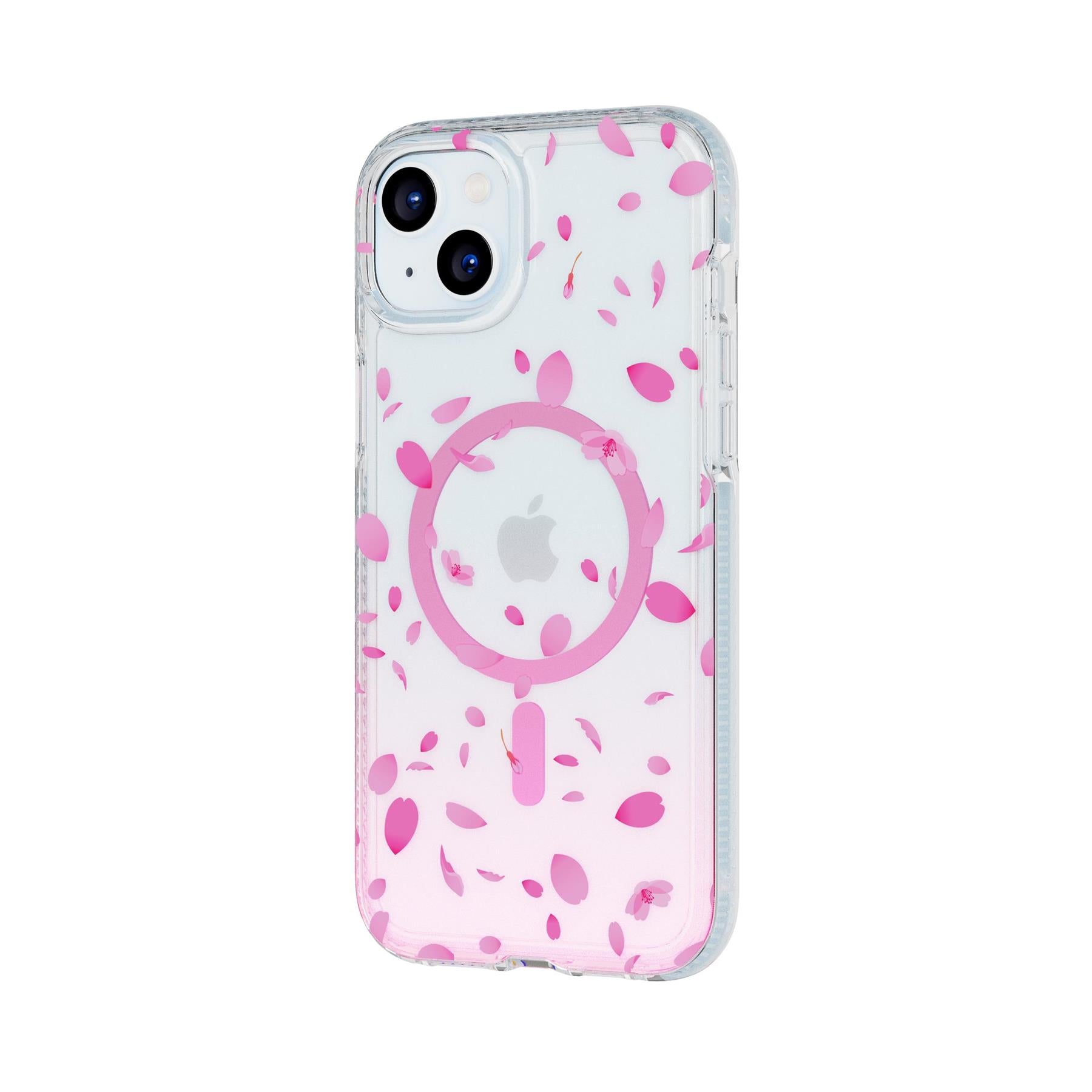 Tech21 FlexQuartz iPhone 15 Plus Hülle MagSafe Rosa Kirschblüte