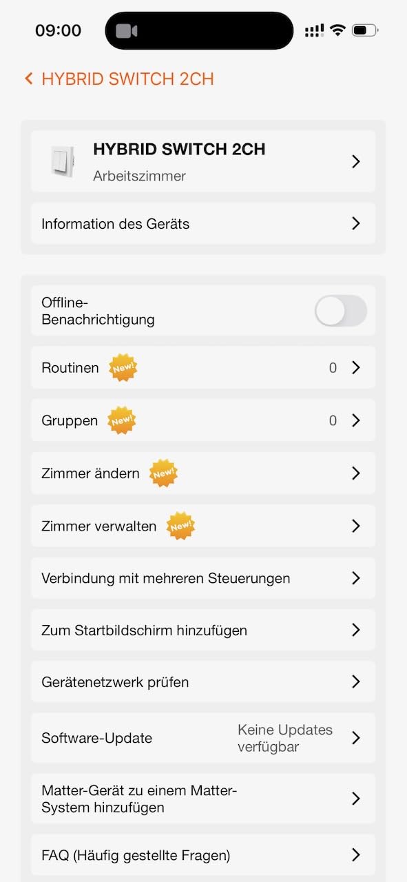 ams OSRAM SMART+ WiFi Matter Wandschalter 2-Kanal weiß